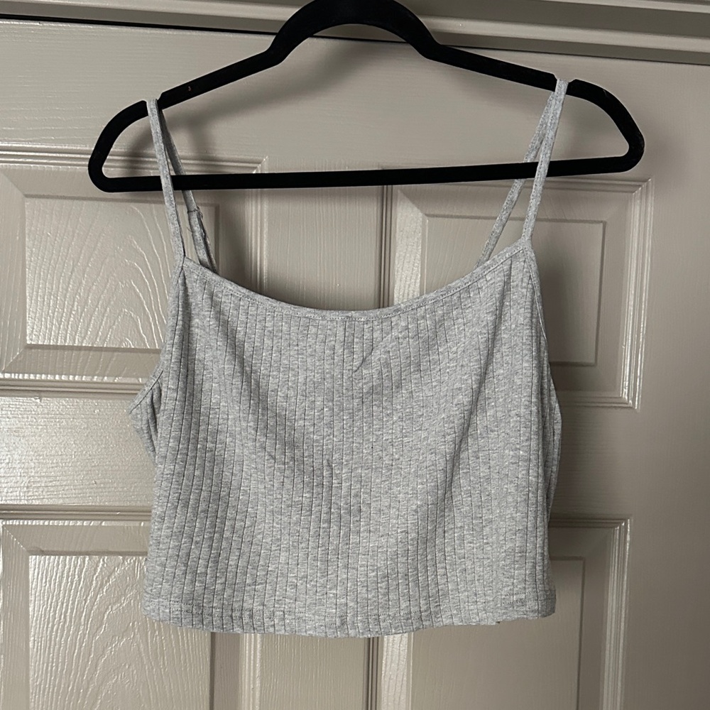 SHEIN Ribbed Crop Tank Top